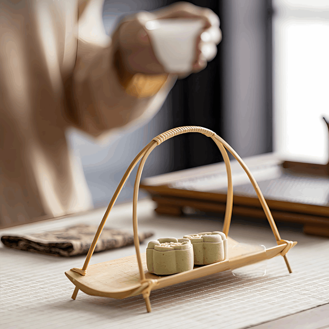 Handcrafted Bamboo Snack Tray